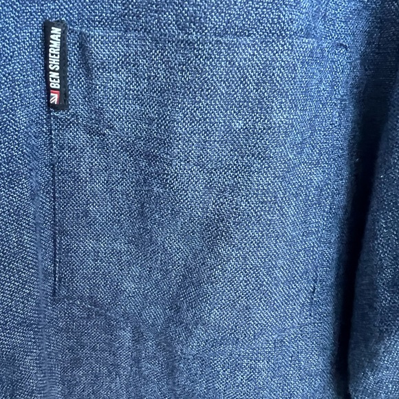 Ben Sherman Blue Chambray Denim LS Shirt Medium - Picture 4 of 5